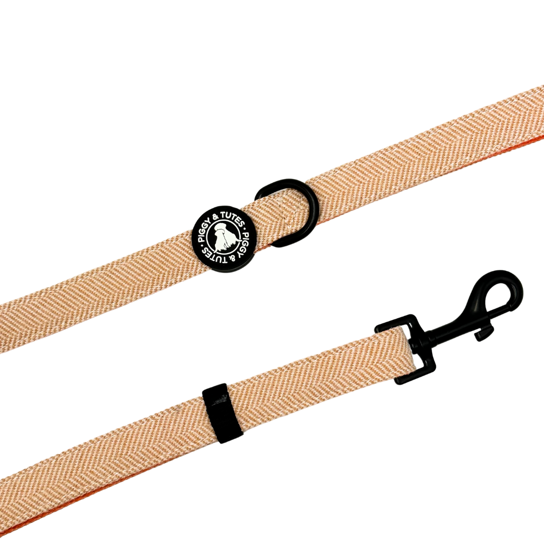 Tweed Adjustable Lead - Country Orange