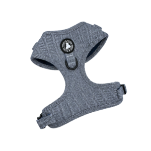 D Ring Adjustable Tweed Harness - Country Navy
