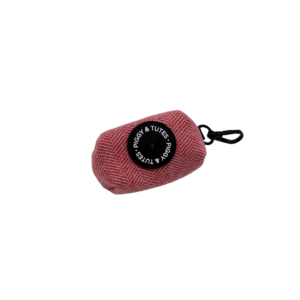 Poop Bag Holder - Tweed Red
