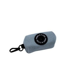 Poop Bag Holder - Tweed Blue